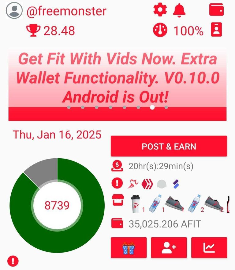 My Actifit Report Card: January 16 2025