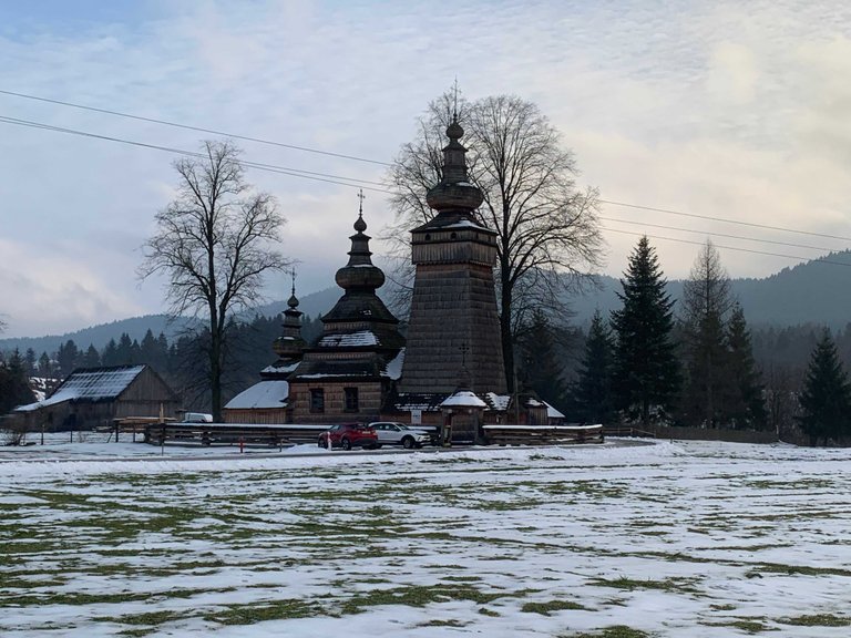 Wooden church in Kwiaton, Poland - a UNESCO heritage site