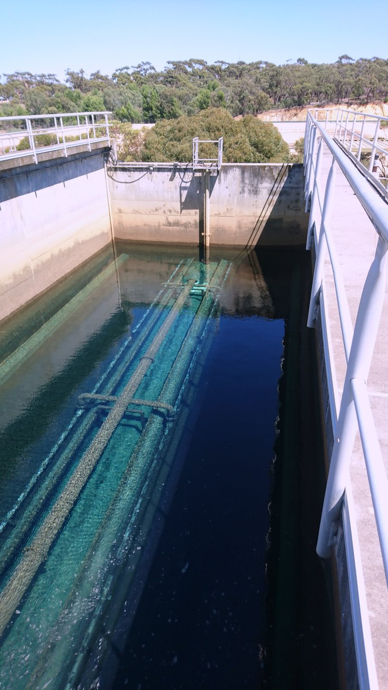 One of Sixteen Granular Media Filters at a Water Treatment Plant