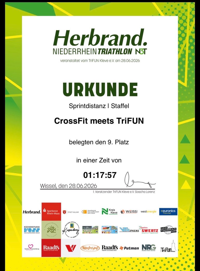 Triathlon-Staffel beim N3T in Kalkar 