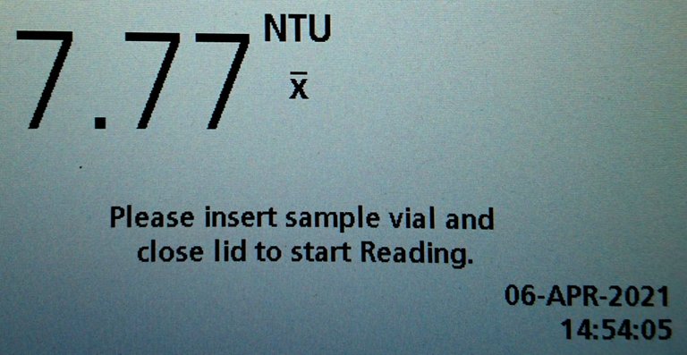 Raw Water Turbidity Result for Today