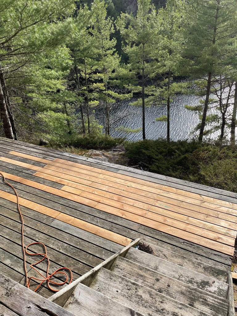 day’s exercise: fixing an old deck!