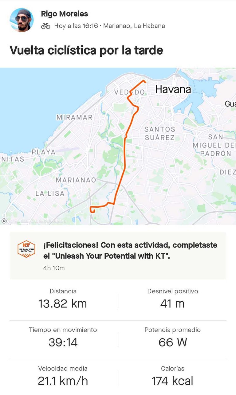 Activity in Strava