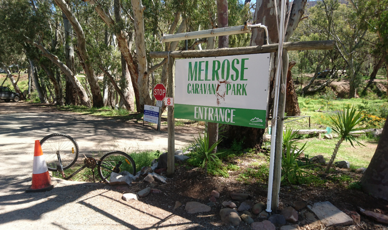 Melrose Caravan Park entrance