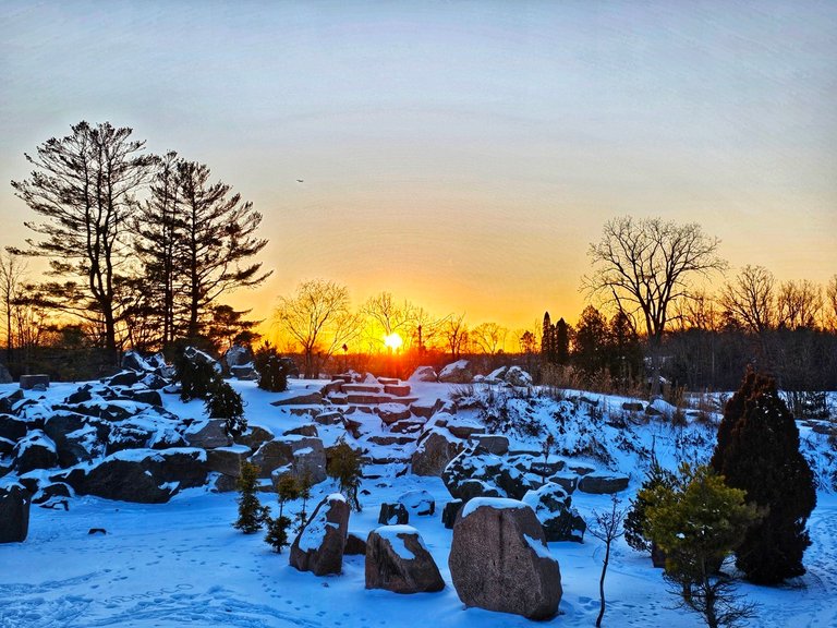 Boulder Garden at Carpenter Lake Nature Preserve, Southfield,  Michigan, USA
