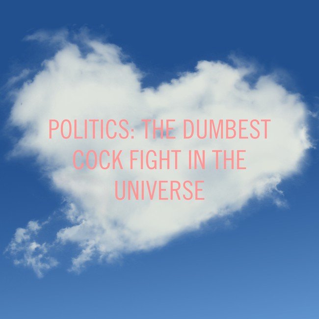 Politics: The dumbest cock fight in the universe - Courtesy InspiroBot.me