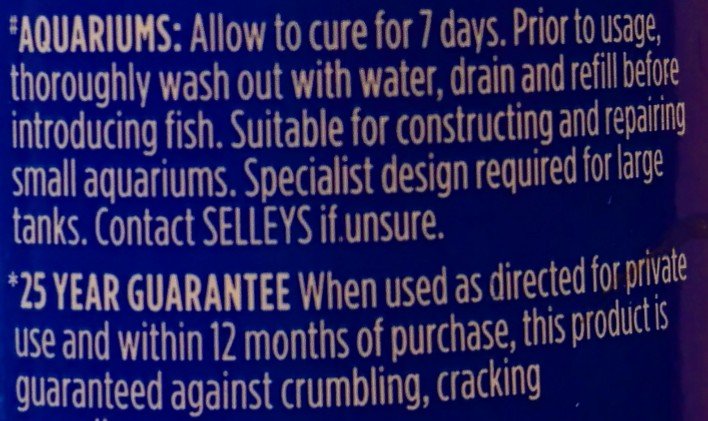 Right Silicone Sealant for the job, more text