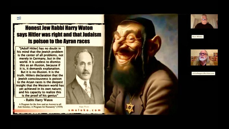 Rabbi Harry Waton Says Hitler Was Right Judaism Is Poison To Aryan Races Russell Winter Victor Hugo