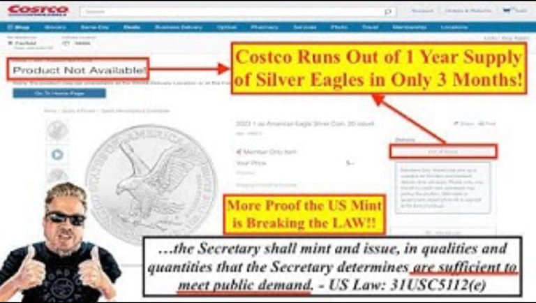 SILVER ALERT! Costco Runs Out of Silver Eagles After ONLY 2 Months! US Mint FAILS AGAIN!! (Bix Weir)