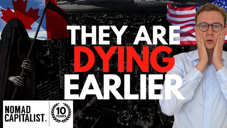 Americans and Canadians are Dying Earlier