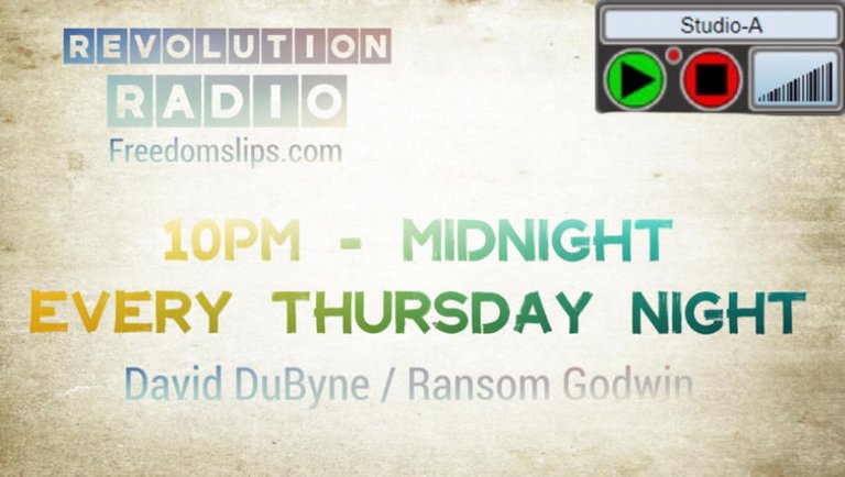 Revolution Radio LIVE with David DuByne and Ransom Godwin
