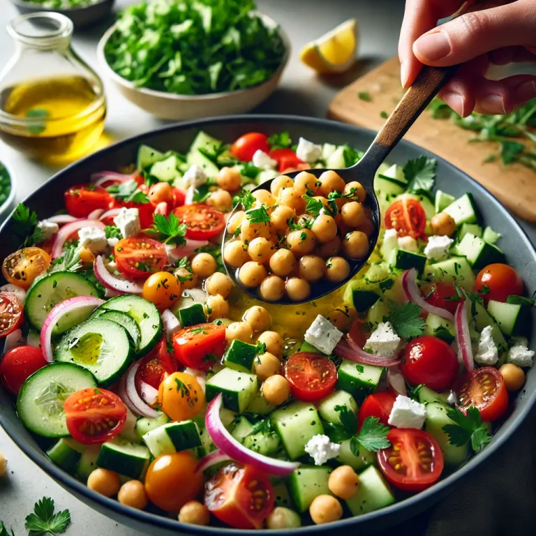 Mediterranean-chickpea-salad