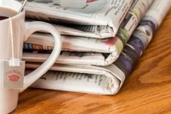 newspaper stack