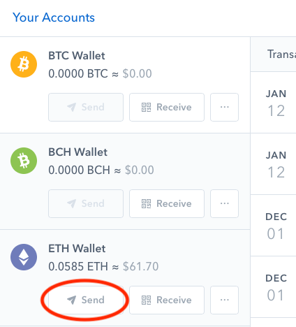 Coinbase Send