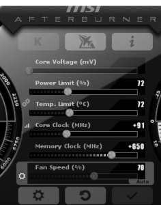 MSI Afterburner Overclock settings for Nvida