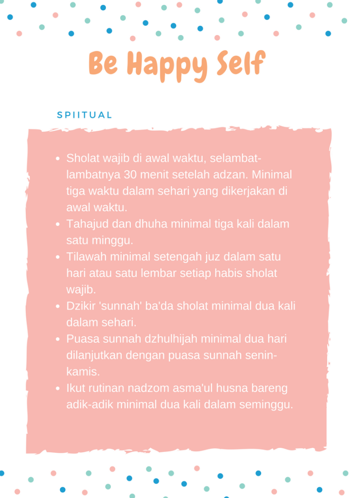 Checklist Indikator Pribadi Spiritual