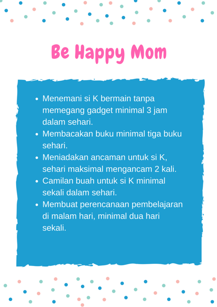 Checklist Indikator Pribadi sebagai Ibu