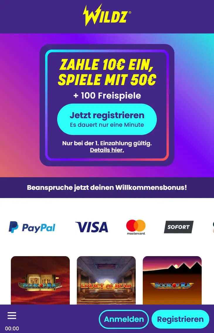 Wildz Casino: Das beste Spielerlebnis in Deutschland gibt es nur bei Wildz