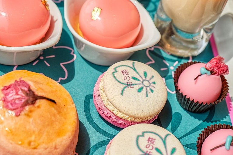 pink afternoon tea sweets