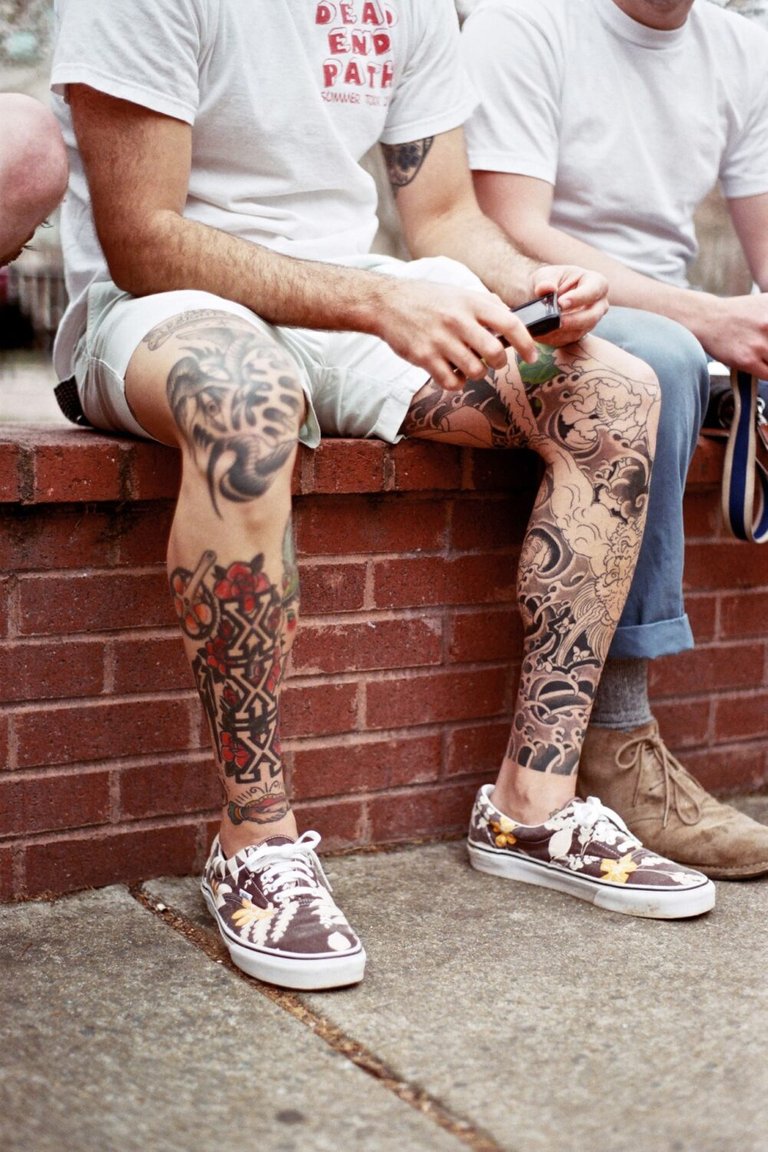  "Upper leg tattoos for men"