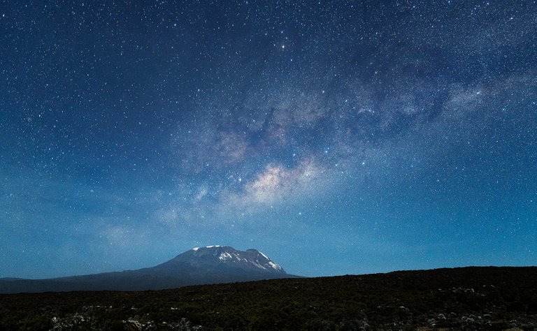 Mount Kilimanjaro Under the Milky Way