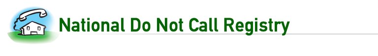 National Do Not Call List banner