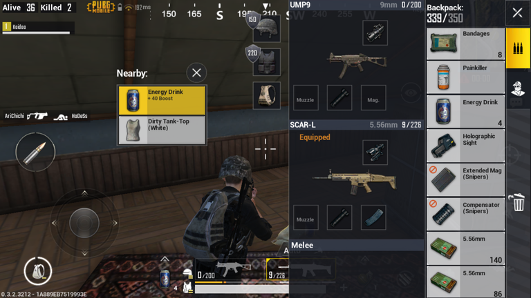 PUBG Mobile Inventory Menu