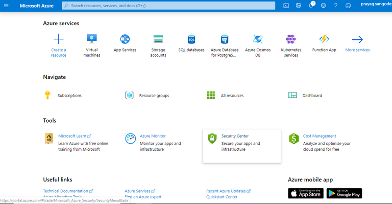 Azure Create Step 1