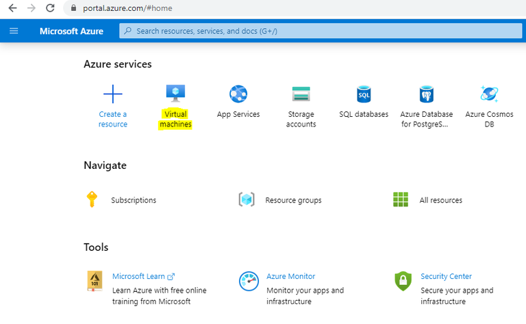 Azure Create Step 2