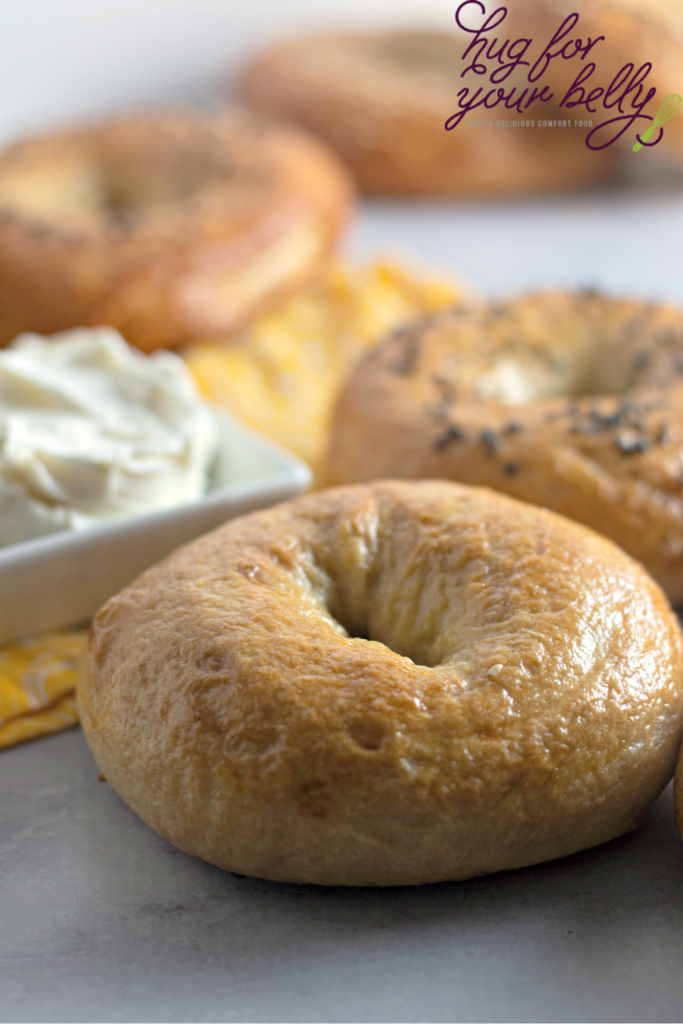 bagels on yellow napkin