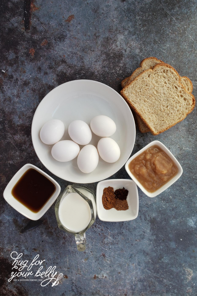 ingredients for apple pie french toast