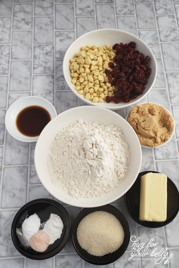 ingredients for cookies 