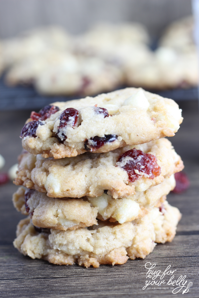 cookies stacked on wooden background