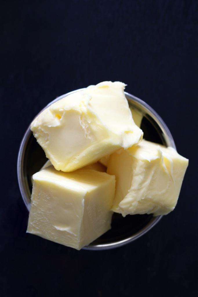 chunks of butter in a bowl