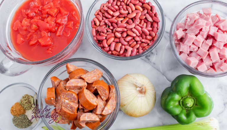 red beans and rice ingredients