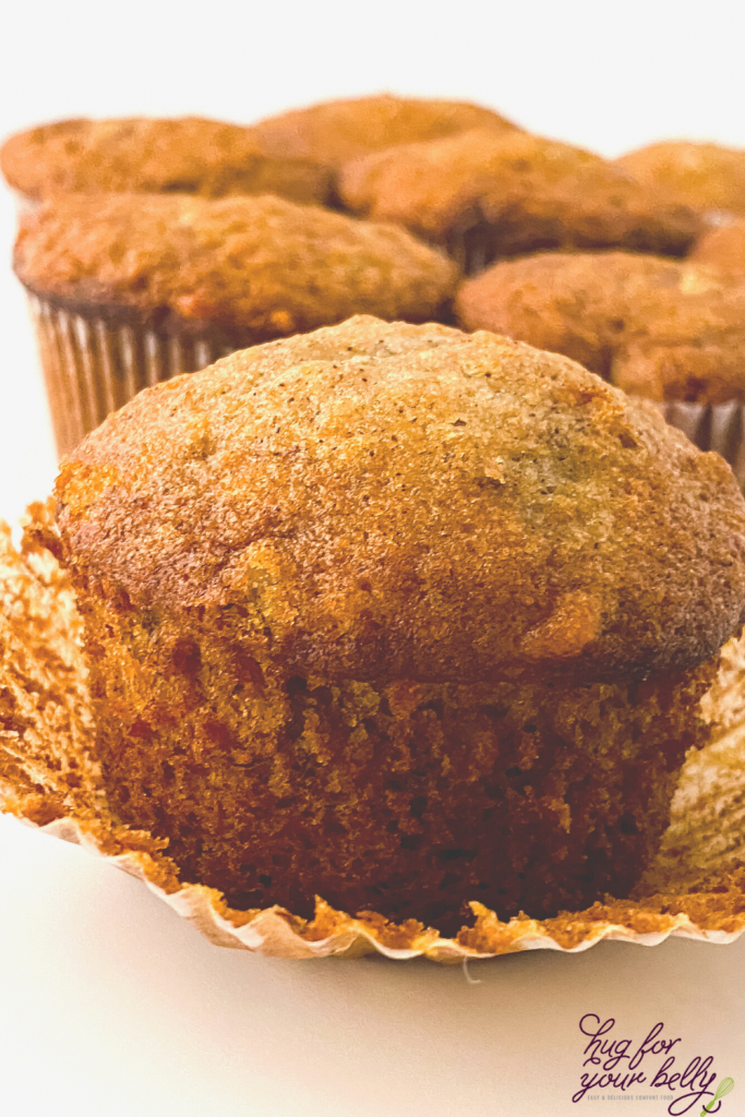 banana nut muffin on cupcake liner