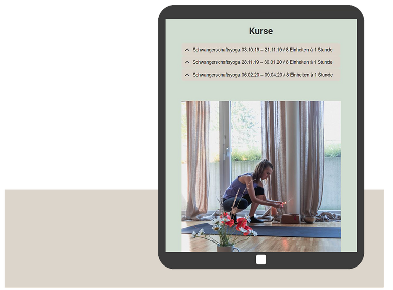 yoga tablet webdesign