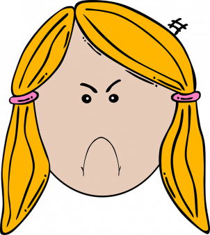 Girl, Angry, Face, Upset, Unhappy, Expression, Young