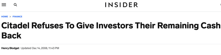 Citadel refuses to give investors their remaining cash back
