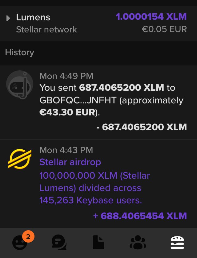 Stellar Space Drop: Erhalte bis zu $500 in XLM, indem du Keybase verwendest