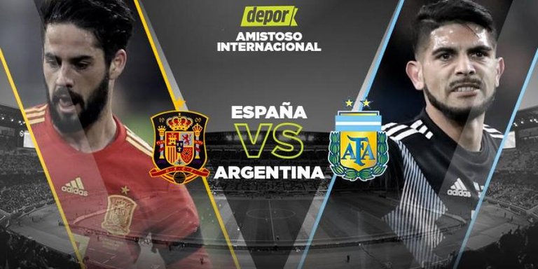 Donde Ver España vs Argentina EN VIVO y en directo Amistoso 2018 Online