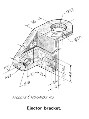 Model Ejector Bracket In Solidworks