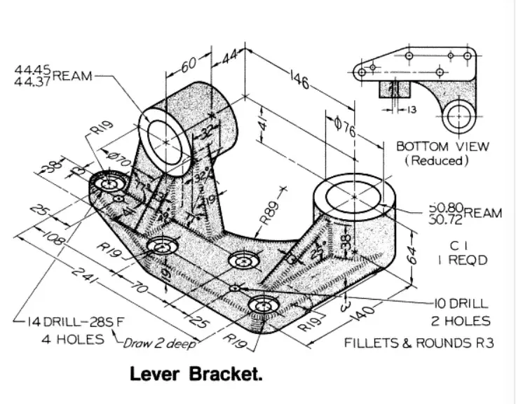 Model Lever Bracket In Solidworks