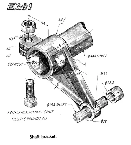 Model Shaft Bracket In Solidworks