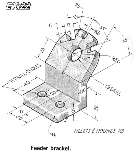 Model Feeder Bracket In Solidworks