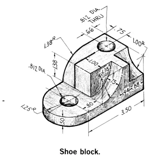 Model Shoe Block In Solidworks