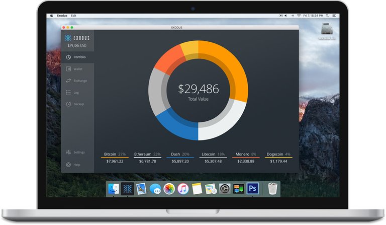 Exodus is a beautiful blockchain-asset wallet for Mac, Windows and Linux