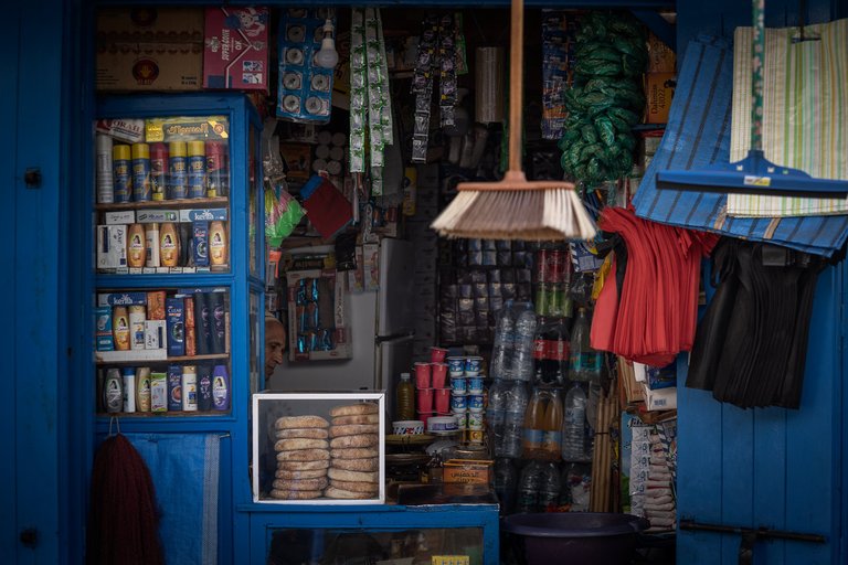 A little blue shop in the Medina of Essaouira