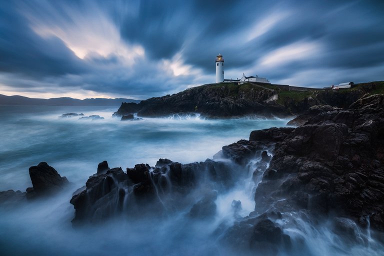 Stormy morning at Fanad Head Lighthouse in Donegal.