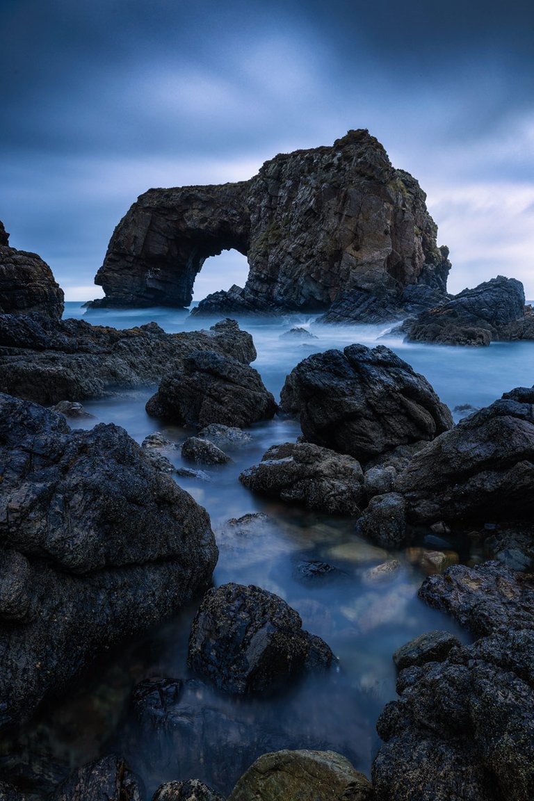 The Great Pollet Arch during blue hour.